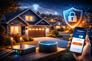 Amazon Sidewalk Image of a Home and Devices